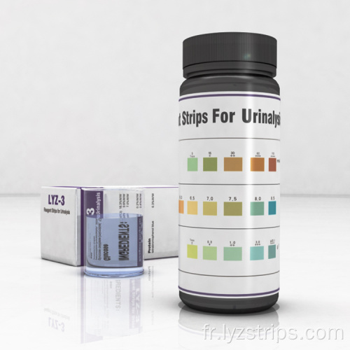 Bandelettes d&#39;analyse d&#39;urine URS-3 kits médicaux de diagnostic
